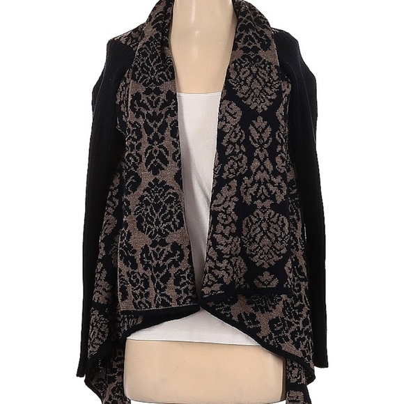 Shima Novelli Black and Gold Cardigan Sweater Small - Picture 1 of 7